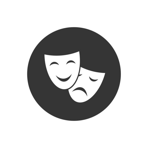 Happy and sad theater mask vector
