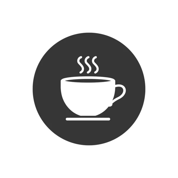 Tasse Kaffee. Kaffeetasse Icon Vorlage weiße Farbe editierbar. Kaffeesymbol Flachvektorzeichen isoliert auf grauem Hintergrund. einfache Logo-Vektor-Illustration für Grafik und Web — Stockvektor