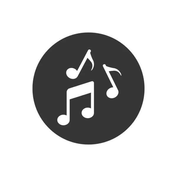 Hangjegy illusztráció ikonok. Hang és dallam — Stock Vector