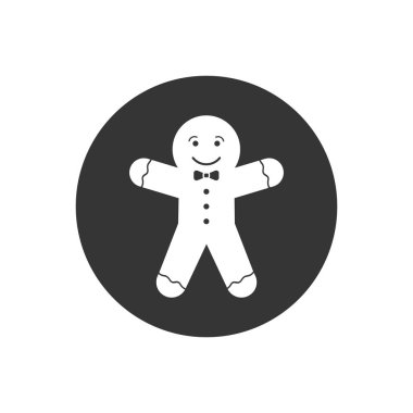 Gri arka planda zencefilli beyaz adam ikonu. Vektör