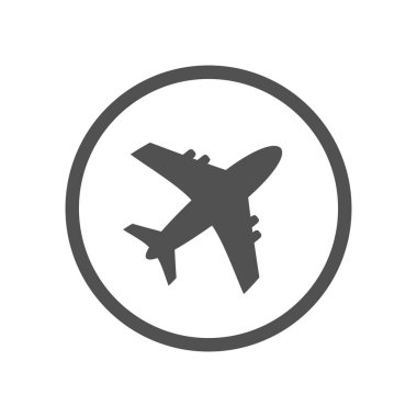 Uçak ikonu vektör çizim logosu