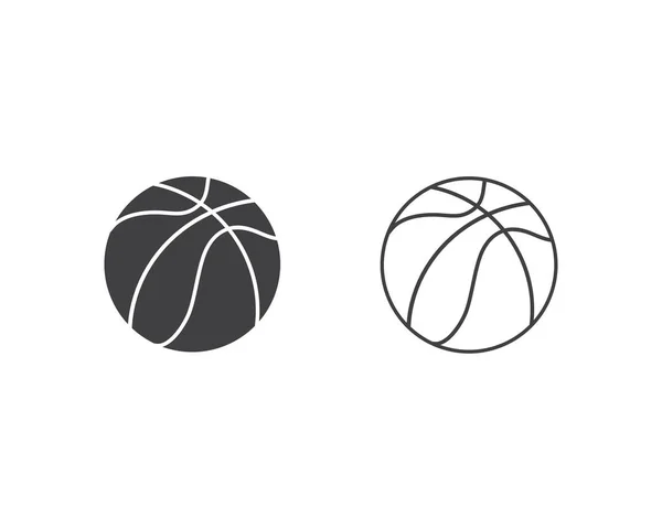 Basketball icon set vector illustration in flat — ストックベクタ