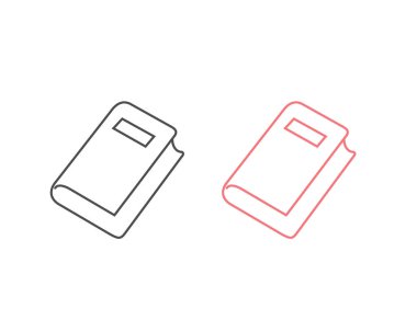 Kitap, Kırtasiye Eğitim Satırı Simge Ayarlama Vektörü