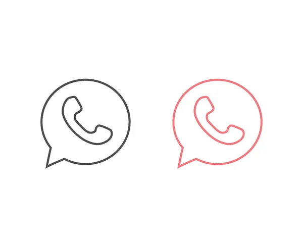 Gölgeli düğmeli telefon. Satır Simgesi Ayarlama logosu, sembol, uygulama, web, ui. Vektör — Stok Vektör