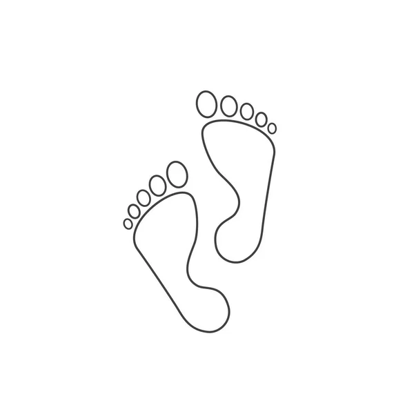 Foot step icon. Vector illustration in flat style — Stock Vector