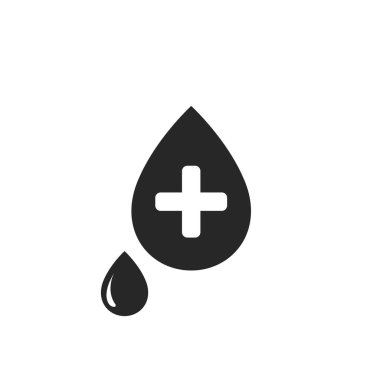 Kan Yardımı Kalın Çizgi Vektörü illüstrasyon Simgesi