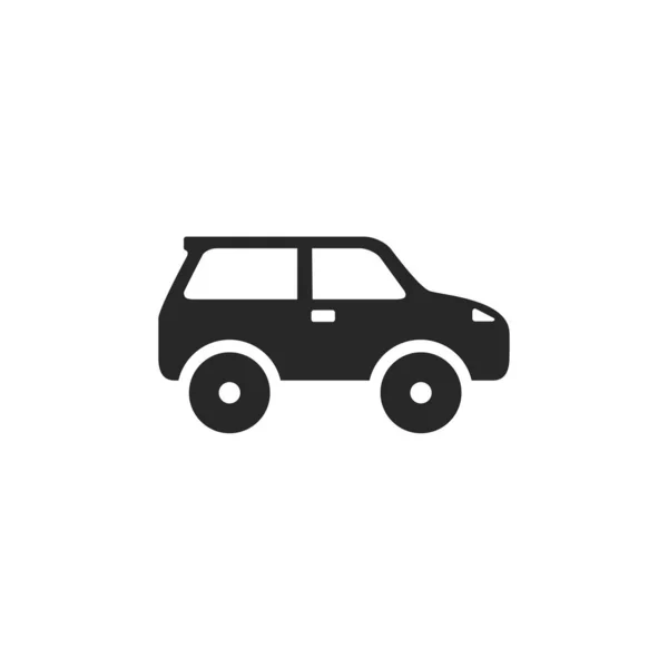 Autó lapos ikon fehér. Vektorillusztráció — Stock Vector
