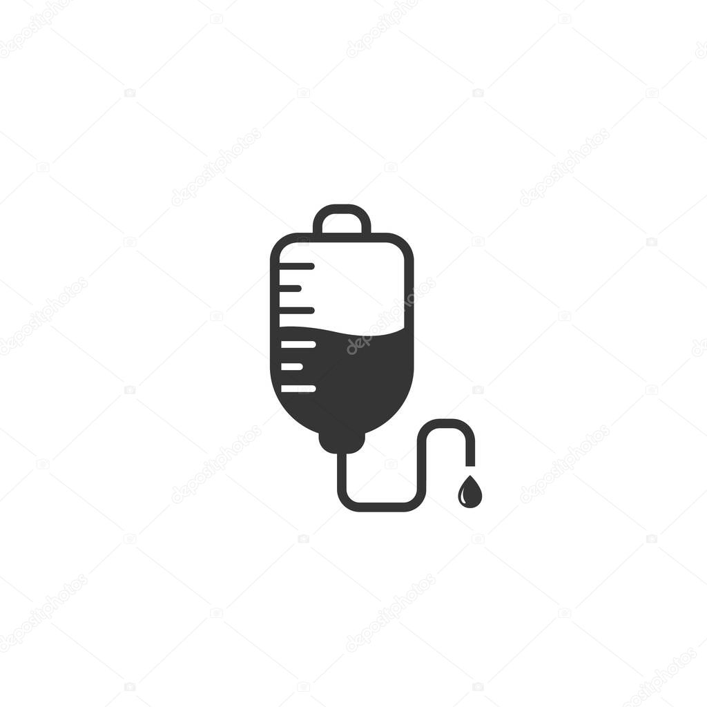 Medical drop counter vector icon in flat style