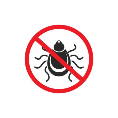 Parazit uyarı işaretini işaretleyin. Salgın. İnsan akar paraziti. Akar parazitleri.