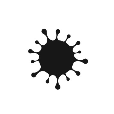 Virus, microbe, bacterium icon isolated on white.