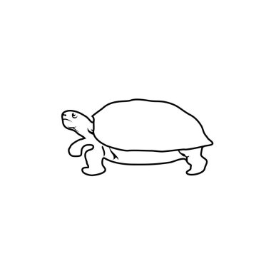 Kaplumbağa çizgisi simgesi. Kaliteli kalite izole kaplumbağa element modu