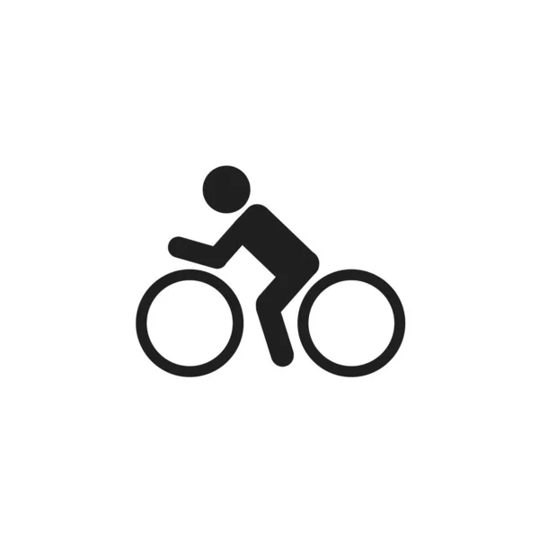 Icono de bicicleta vector ilustración logo plantilla plana — Vector de stock