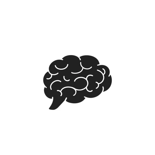 Modern dairede beyin ikonu. Vektör illüstrasyonu — Stok Vektör