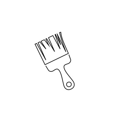 Fırça çizgisi simgesini düz bir şekilde boya