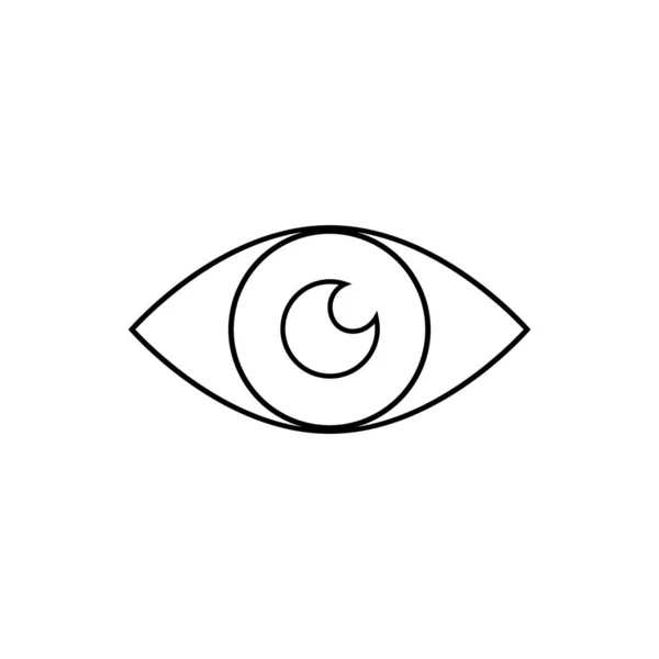 Sinal de ícone de linha de olho. Ilustração vetorial em plano — Vetor de Stock