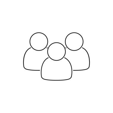 Kullanıcı satırı simgesi vektörü. İnsanların sembolü. Düz vektör