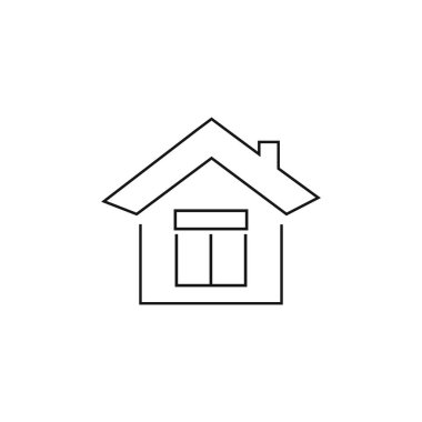 Web ev hattı simgesi düz. Düz vektör