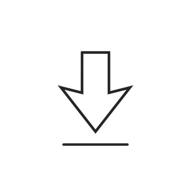 Çizgi simgesi beyaz arkaplan indir. Vektör simgesi indiriliyor