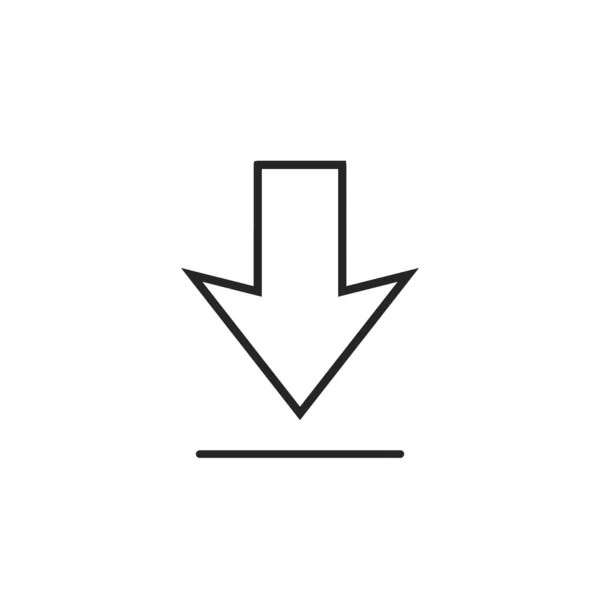 Линия значка на белом фоне. Загрузка значка вектора — стоковый вектор