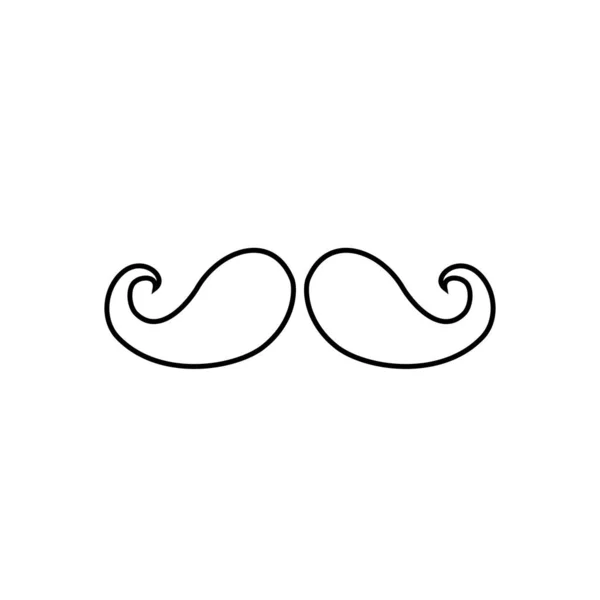 Εικόνα διανύσματος γραμμής mustache σε επίπεδη — Διανυσματικό Αρχείο