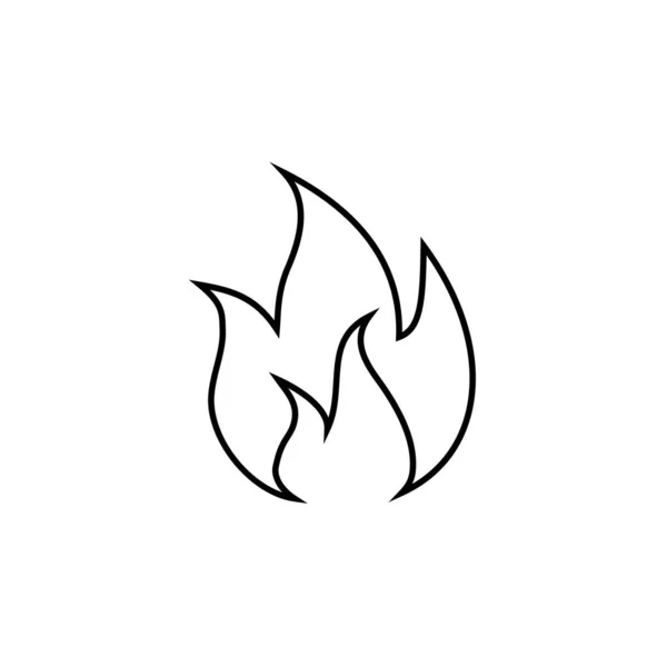 Flame line icon vector illustration in flat — 스톡 벡터