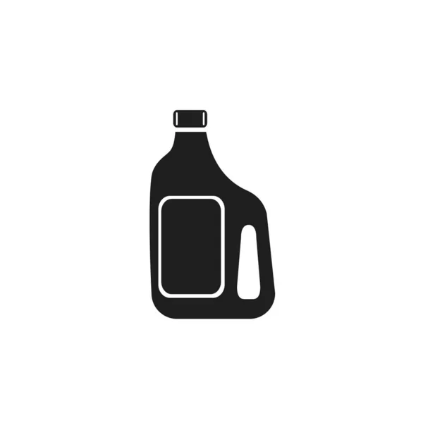 Ícone de garrafa de plástico de detergente líquido para roupa . — Vetor de Stock