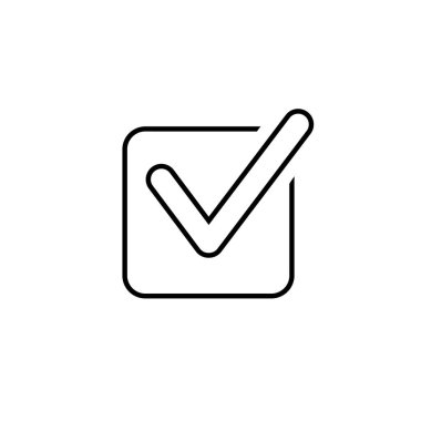 Beyaz çizgi simgesini kontrol et. Modern düzlemde vektör