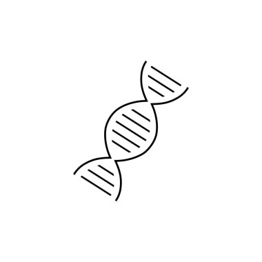 DNA orkromozom soyut iplik sembolü. çizgi simgesi. Vektör illüstrasyonu