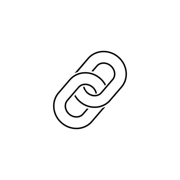Link Ikona symbolu wektor w płaskim — Wektor stockowy