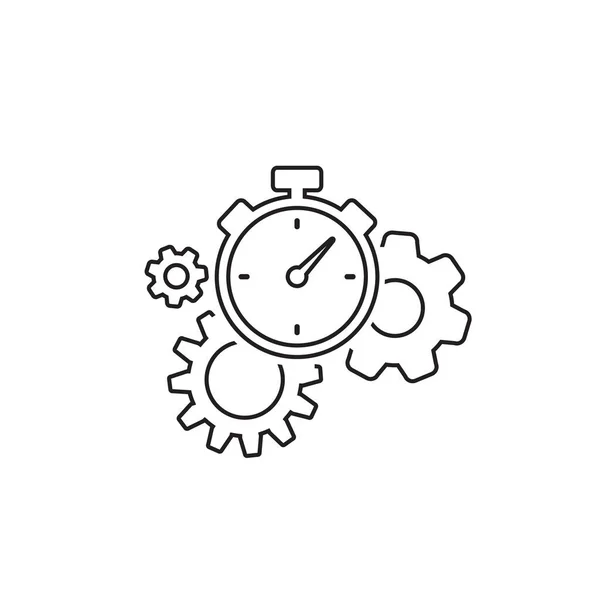 Produktivitetslinjens ikon på vitt. Vektor platt — Stock vektor