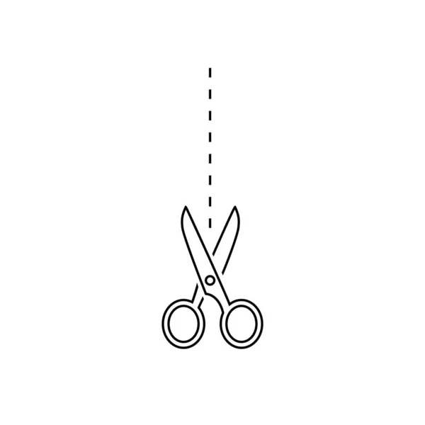 Шаблон иконки с ножницами. Векторная иллюстрация в современной квартире — стоковый вектор