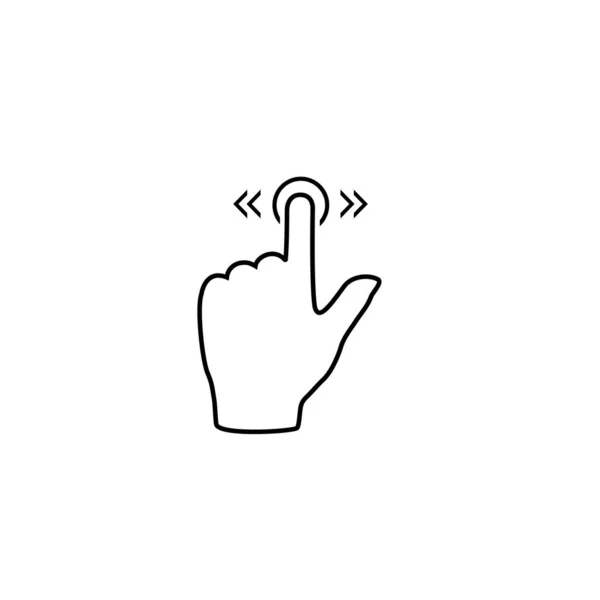 Slide line icon gesture on white. Vector in modern flat — Stock Vector