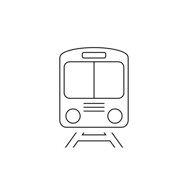 Vetor de símbolo de ícone de linha de trem no fundo branco — Vetor de Stock
