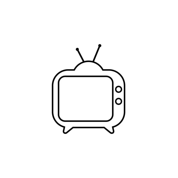 Ikona telewizji. Ikona TV w modnym płaskim stylu na białym tle. Symbol telewizora do projektowania stron internetowych, logo, aplikacji, Ui. Ilustracja wektora — Wektor stockowy