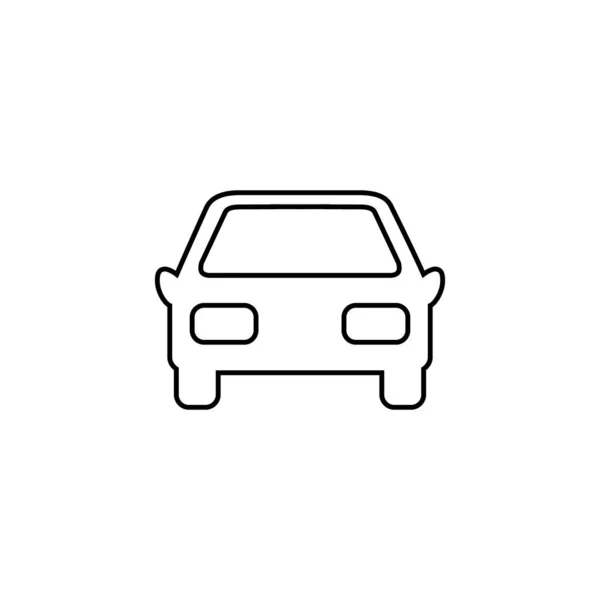 Autó front egyszerű vonal ikon. Vektorillusztráció — Stock Vector