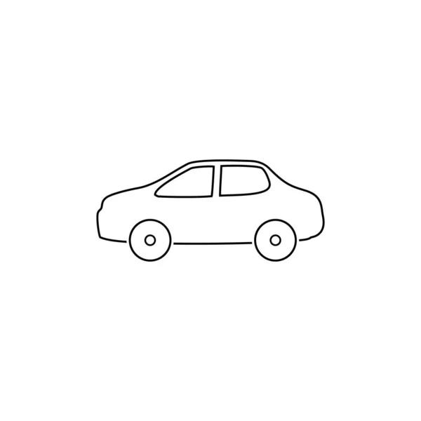 현대의 플랫 폼의 자동차 라인 아이콘 벡터 삽화 — 스톡 벡터