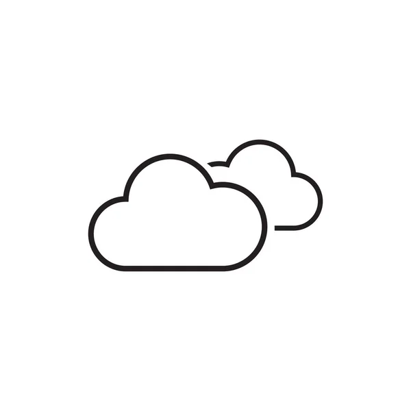 Wolken lijn pictogram, schets vector logo illustratie, lineaire prognose pictogram geïsoleerd — Stockvector