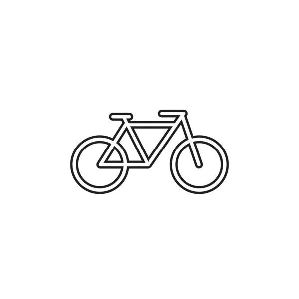 Juego Iconos Línea Bicicleta Icono Bicicleta Vector Ilustración Vectorial — Vector de stock