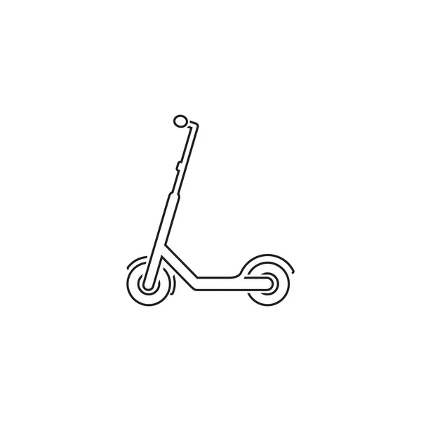 Skuter zakaz Electric Scooter Line Ikona. Ilustracja wektora izolowane na białym tle — Wektor stockowy