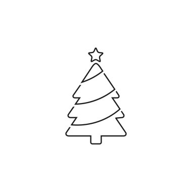 Beyaz Vektör Resimlerinde Ağaç Çizgisi Simgesi