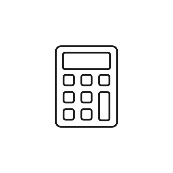 Calculator vector line icon. Vector web design — Stock Vector