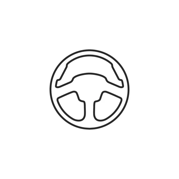 자동차 핸들 라인 아이콘검은 색 편집 가능 한 템플릿. 그래픽 과 웹을 위한 간단 한 로고 벡터 일러스트 — 스톡 벡터