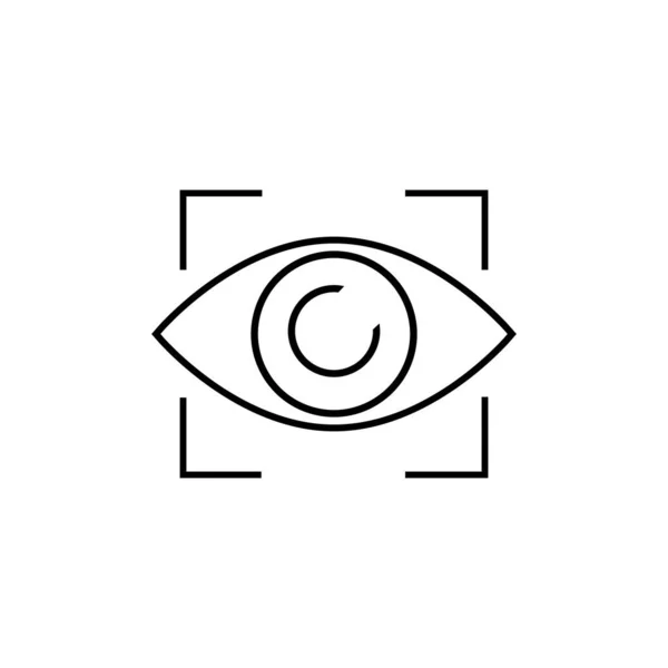Ögonlinjens ikon skylt. Vektorillustration i plan — Stock vektor