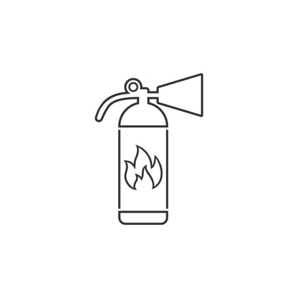 Yangın söndürme hattı simgesi şablonu rengi düzenlenebilir. Yangın tehlikesi. Beyaz arka planda izole edilmiş ateş koruma sembolü vektör işareti. Grafik ve web için basit logo vektör çizimi — Stok Vektör