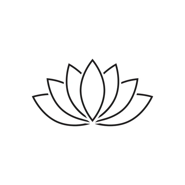 Icône de ligne Lotus ou icône Harmony sur blanc. Vecteur — Image vectorielle