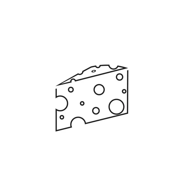 Ícone de linha de queijo. Ilustração de elemento de produto agrícola como um símbolo de moda de sinal de vetor simples para design, sites, aplicação de apresentação — Vetor de Stock