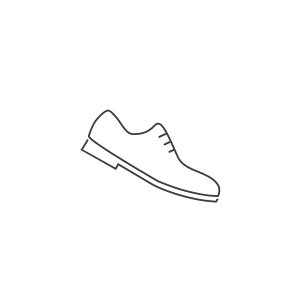 Formal Shoes Line Icon. Man Footwear Illustration As A Simple Vector, Trendy Sign Symbol for Design and Websites, Presentation Application — Stock Vector