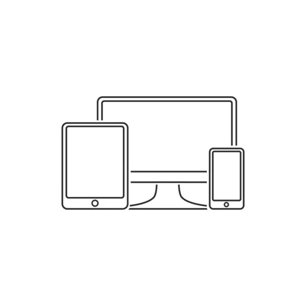 Gadget Line icoon. Apparaten Illustratie als een eenvoudige vector Teken Trendy Symbool voor Ontwerp, Websites, Presentatie Mobiele Toepassing — Stockvector