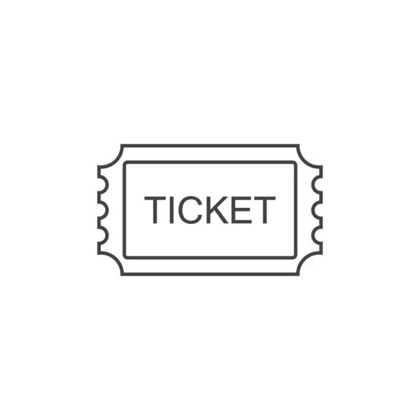 Ticket line Icon. Pass, Permission or Admission Symbol, Vector Illustration Logo Template. Presented in Glyph Style for Design Websites, Presentation or Mobile — Stock Vector