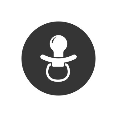 Bebek emziği, kukla, yatıştırıcı ya da bağlayıcı düz vektör simgesi